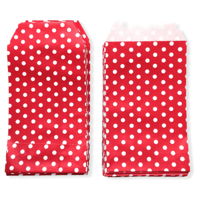 Hovedbilde Papirposer -Rød Polkadot
