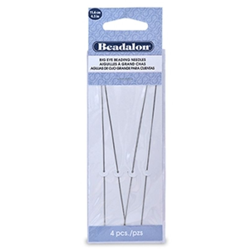 4 pk Beadalon Big Eye Perlenål - 11,6 cm