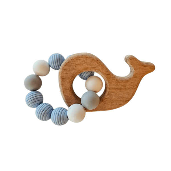 Silikonperle - Rund med Riller