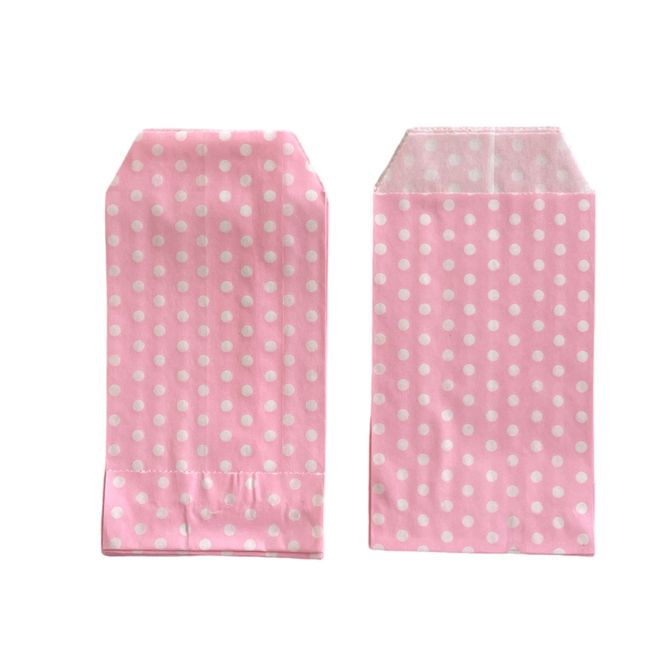 Hovedbilde Papirposer -Rosa Polkadot